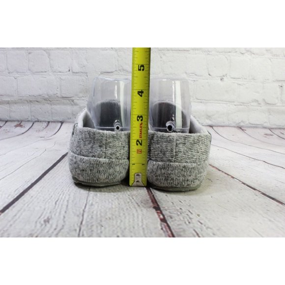 LL Bean Gray Scuff Slip On Sweater Fleece Lined Slippers Size 8 M - Picture 5 of 9